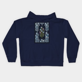 Rose garden (indigo) Kids Hoodie